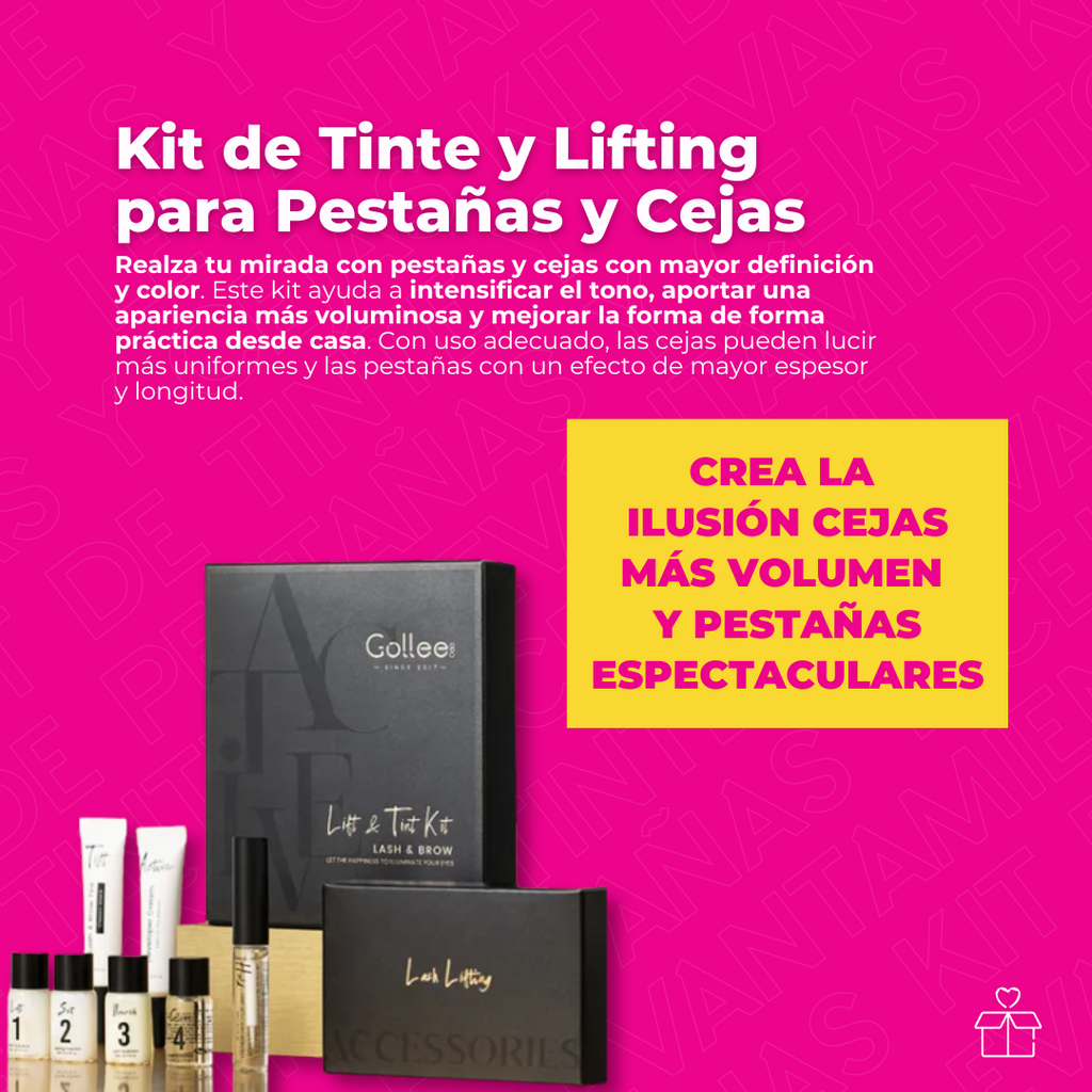 Kit de Tinte y Lifting para Pestañas y Cejas GOLLEE