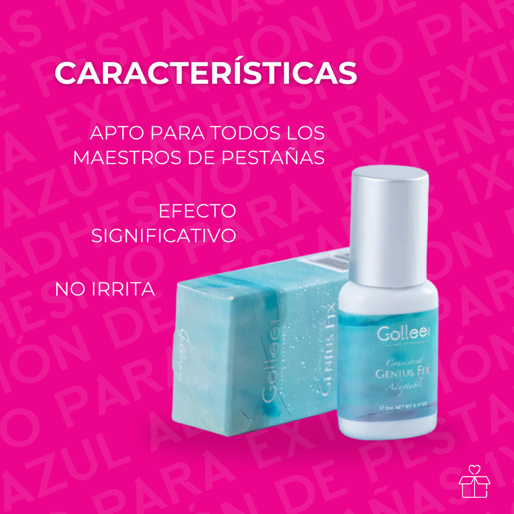 Adhesivo Pegamento Gollee Fix Genius Para Pestañas Mink Negro