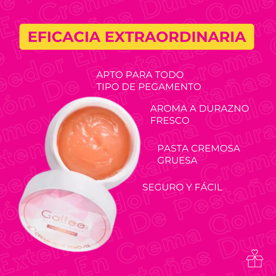 Removedor De Extensiones De Pestañas Gollee En Crema OnlyShop Mexico