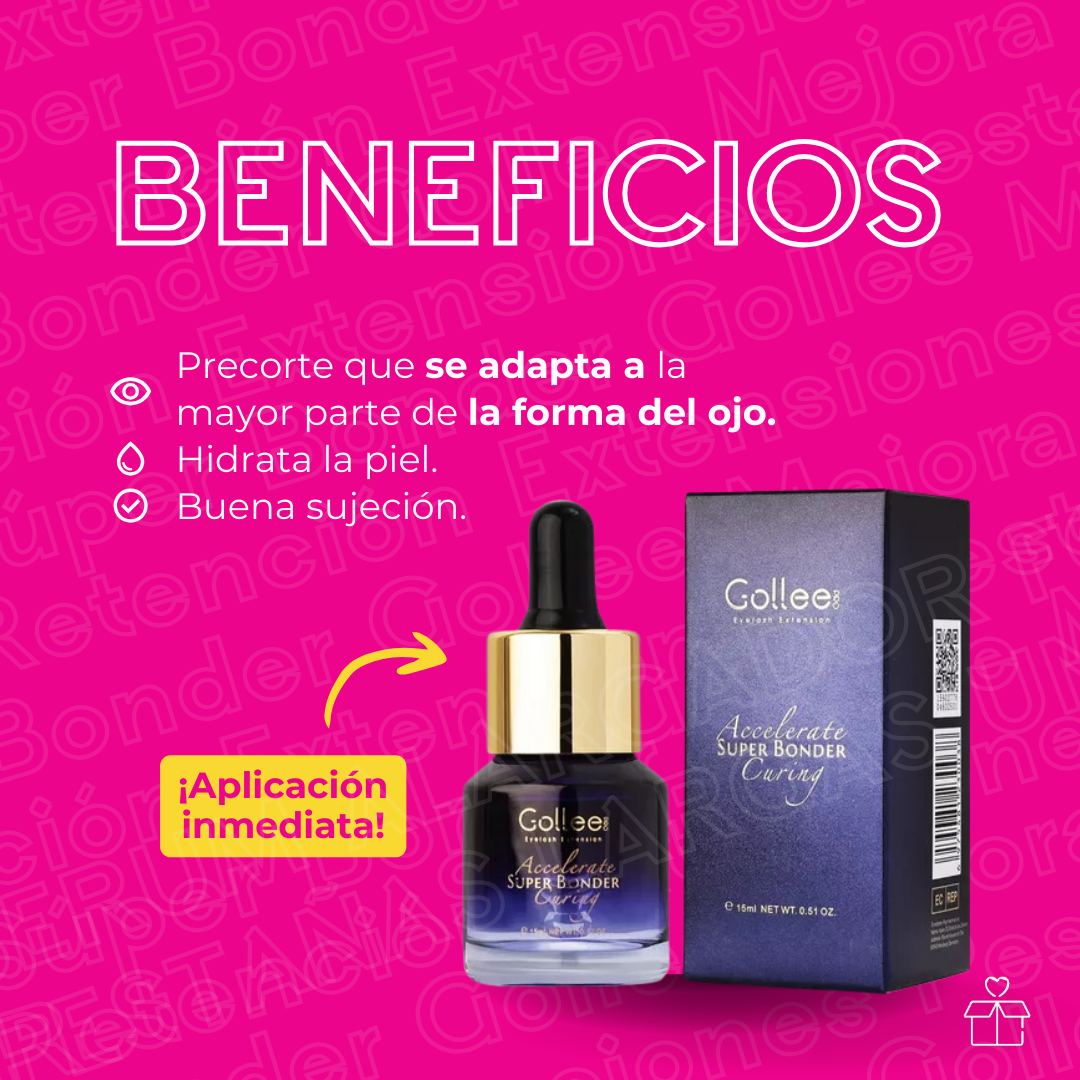 Súper Bonder Golle Mejora Retención Extensiones Pestañas OnlyShop Mexico