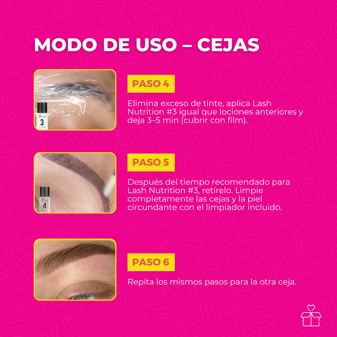Kit de Tinte y Lifting para Pestañas y Cejas GOLLEE
