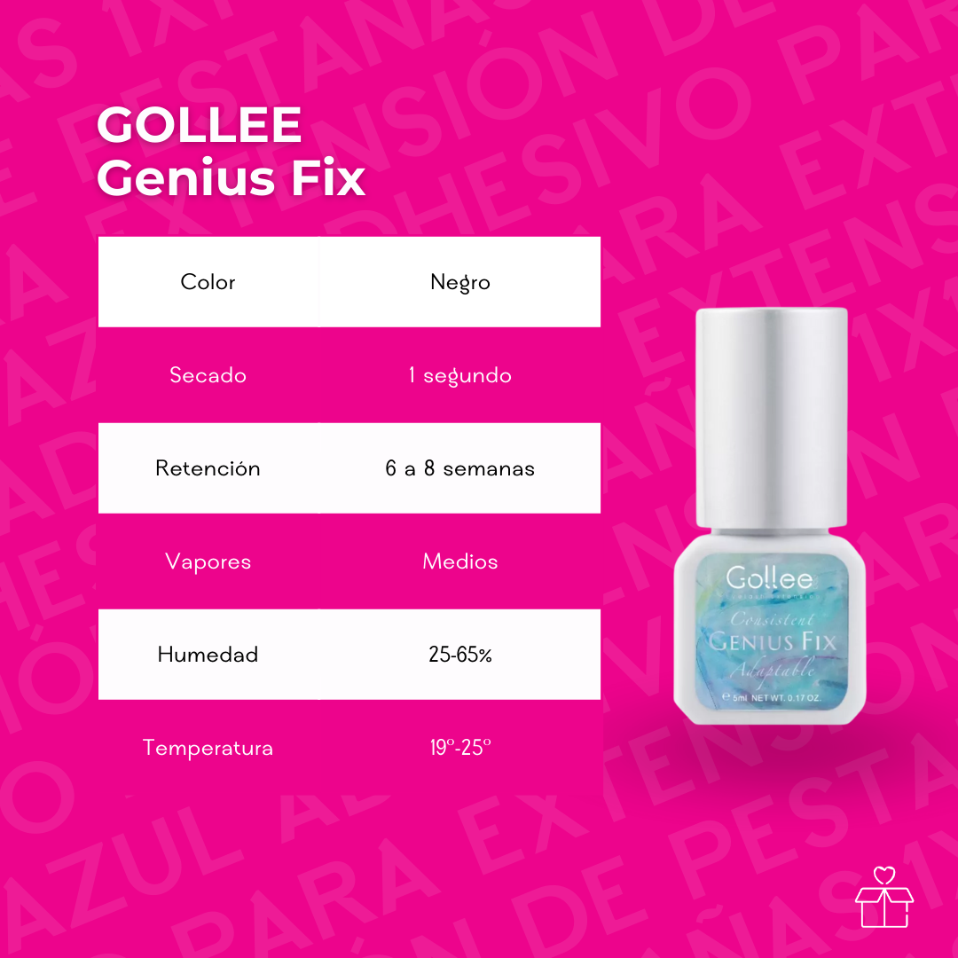 Adhesivo Pegamento Gollee Fix Genius Para Pestañas Mink Negro