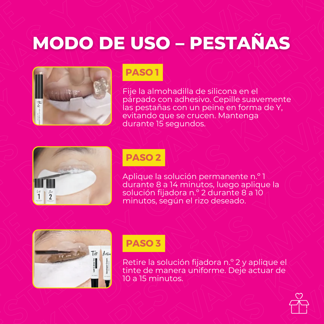 Kit de Tinte y Lifting para Pestañas y Cejas GOLLEE
