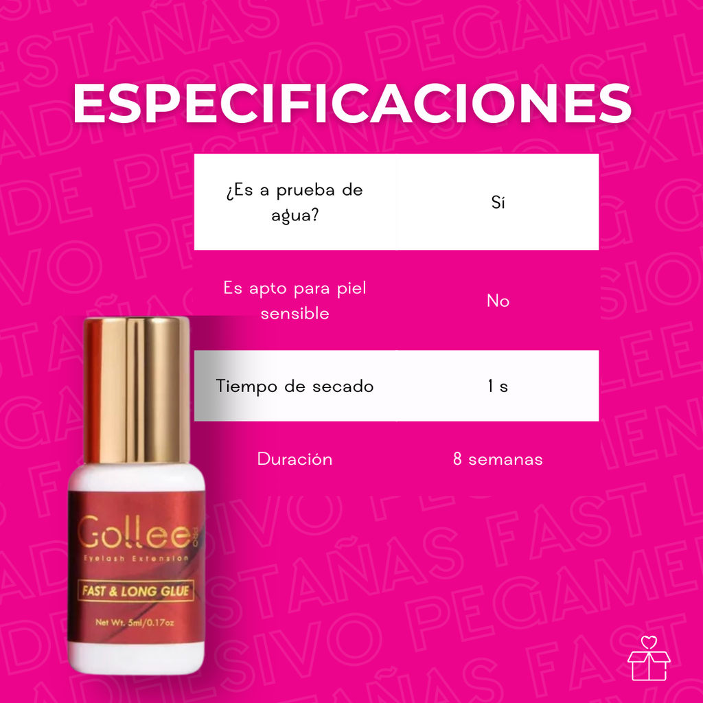 Adhesivo Gollee Libre De Latex Para Extensiones De Pestañas Color Negro OnlyShop Mexico
