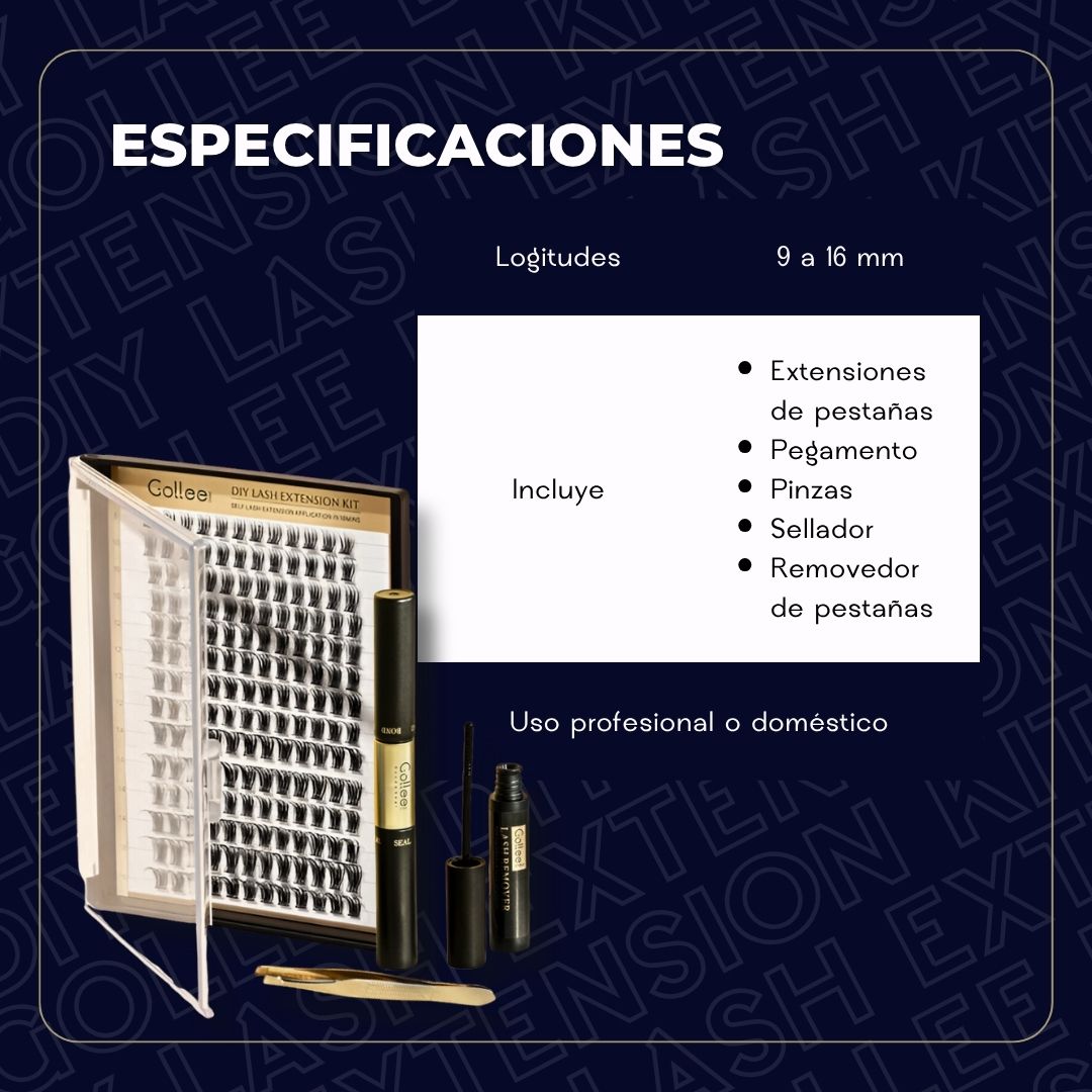 Pestañas Diy Golle Lash Extension Kit