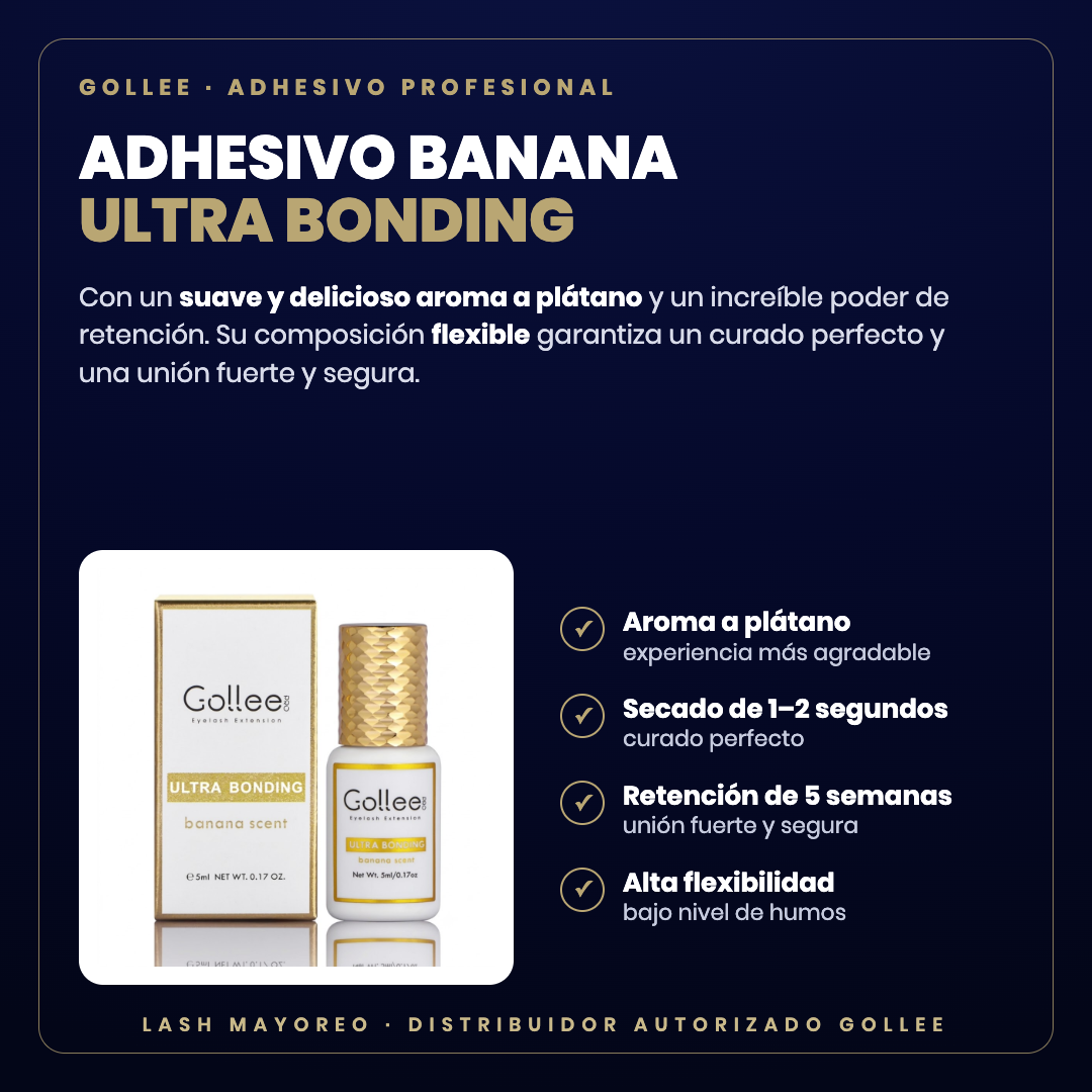 Adhesivo Banana Ultra Bonding Gollee — descripción y beneficios | Lash Mayoreo