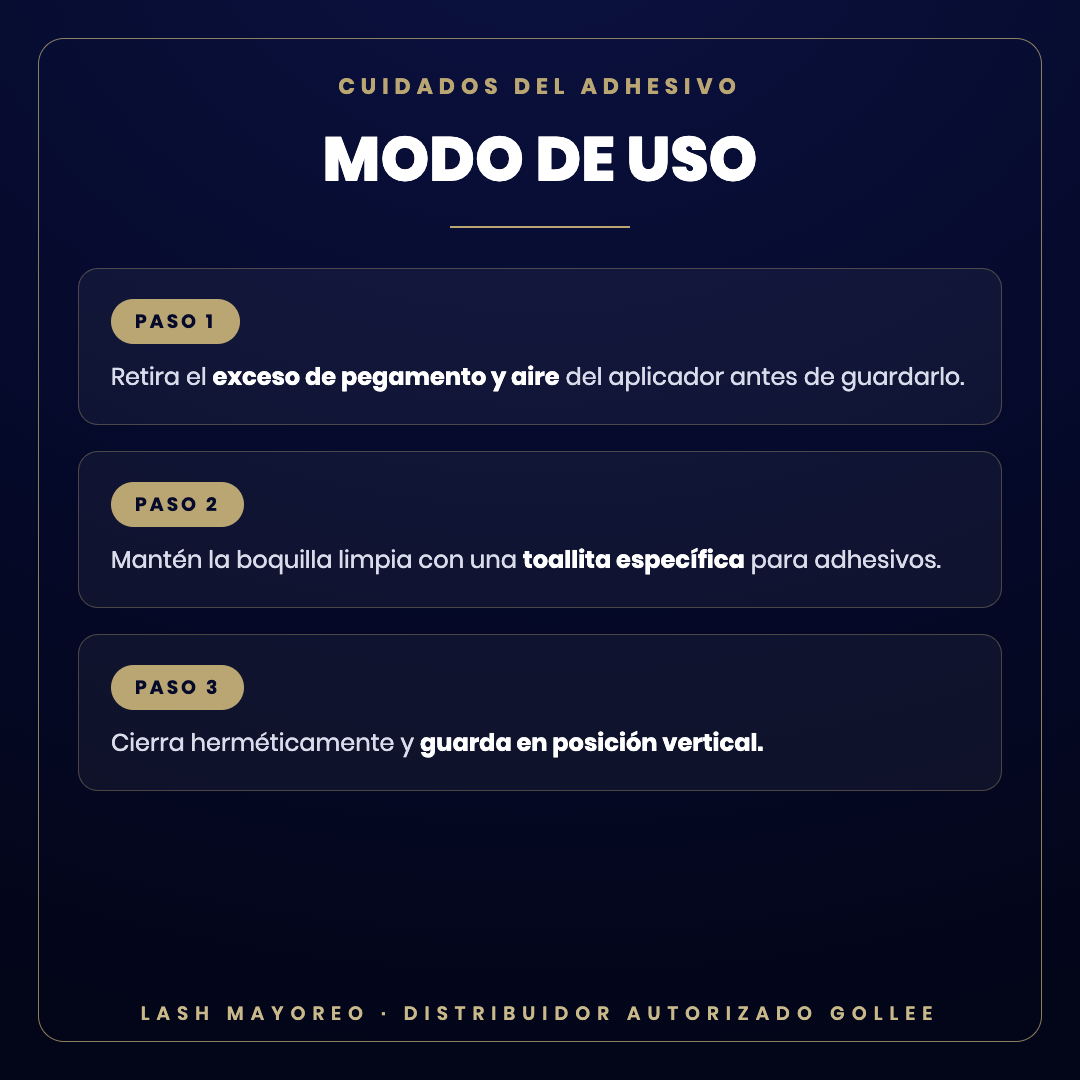 Adhesivo Fast & Long Gollee — modo de uso | Lash Mayoreo
