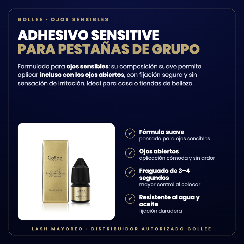 Adhesivo Sensitive Gollee — descripción y beneficios | Lash Mayoreo