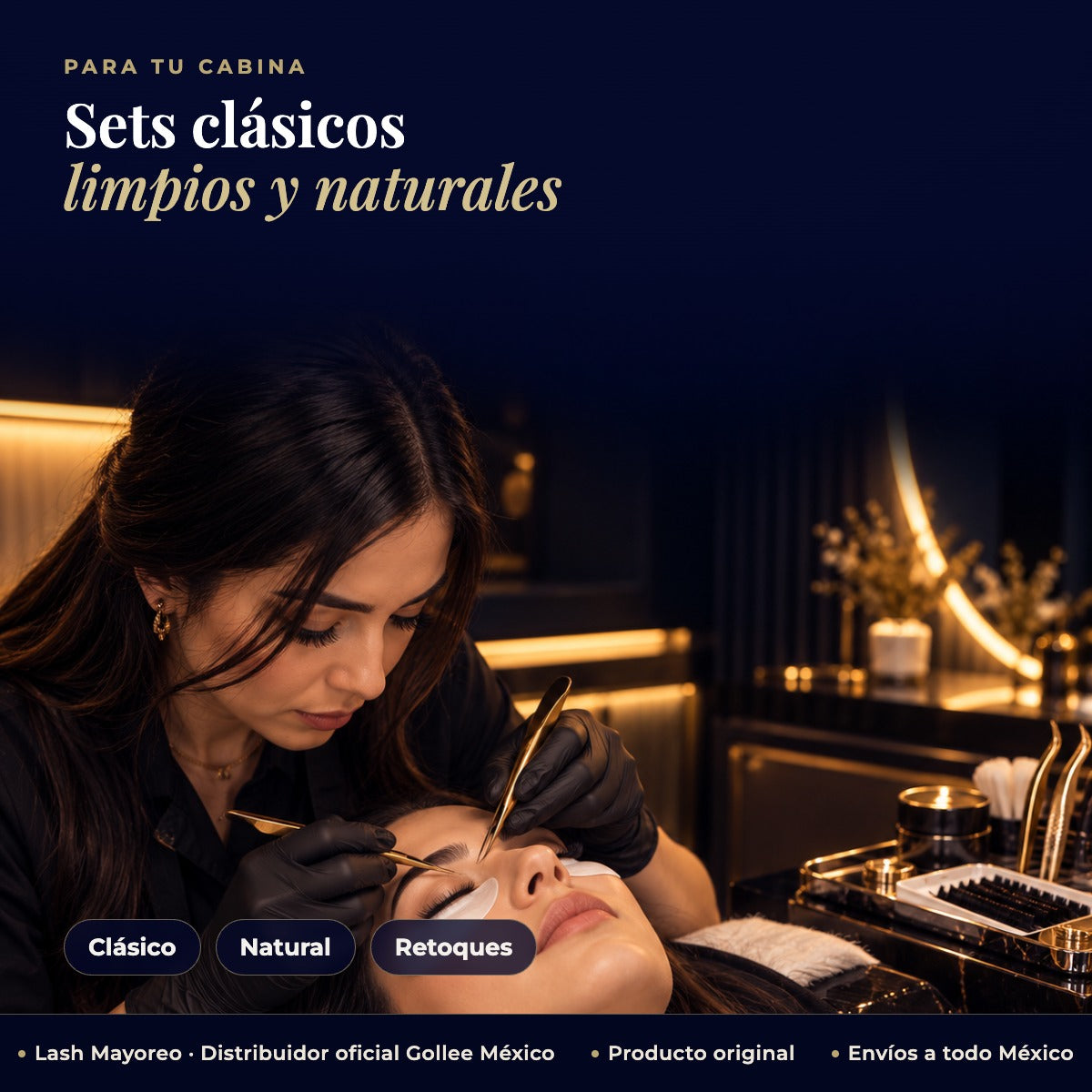Blister Gollee pestañas clásicas D-Mix — Para tu cabina | Lash Mayoreo