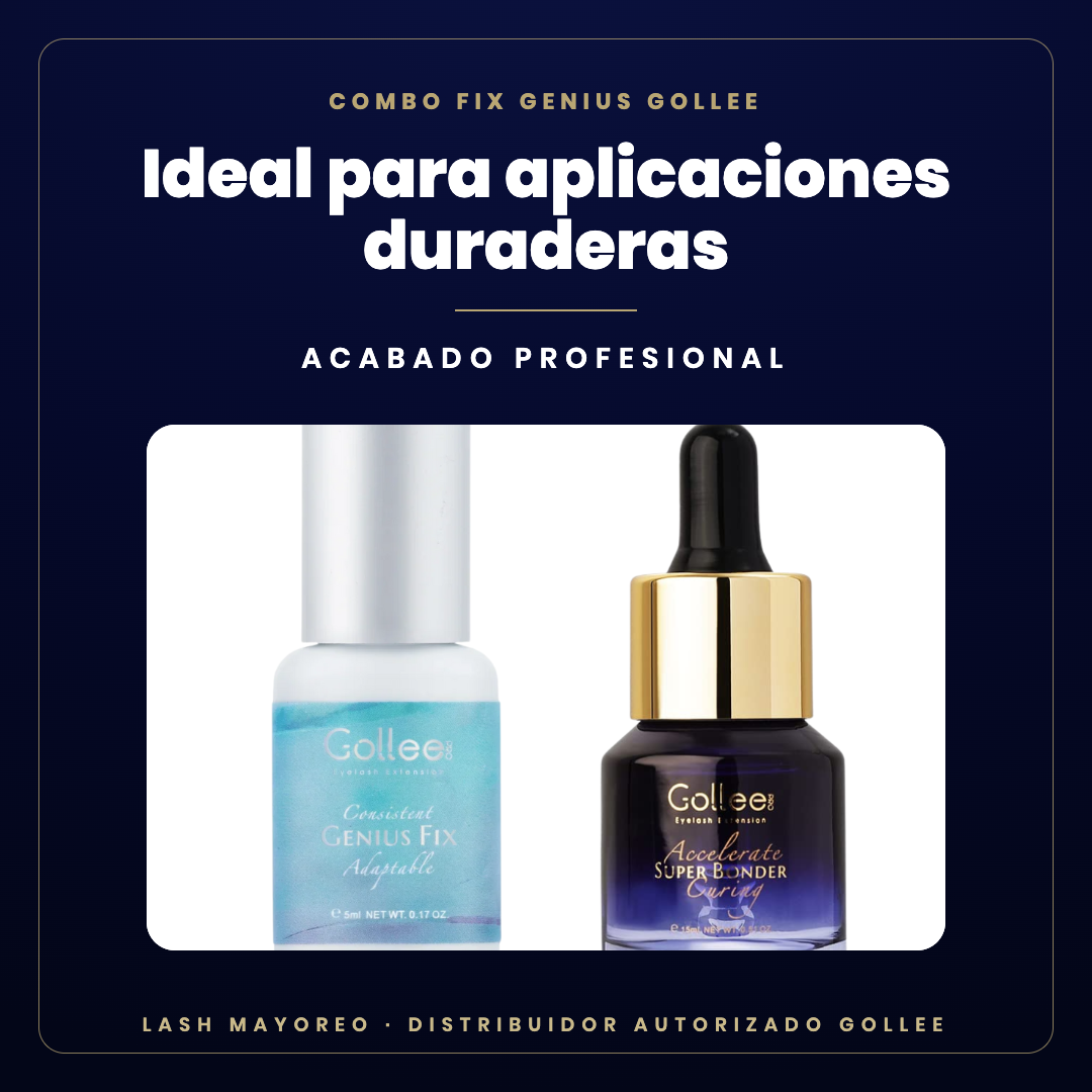 Combo Fix Genius + Súper Bonder Gollee — ideal para | Lash Mayoreo