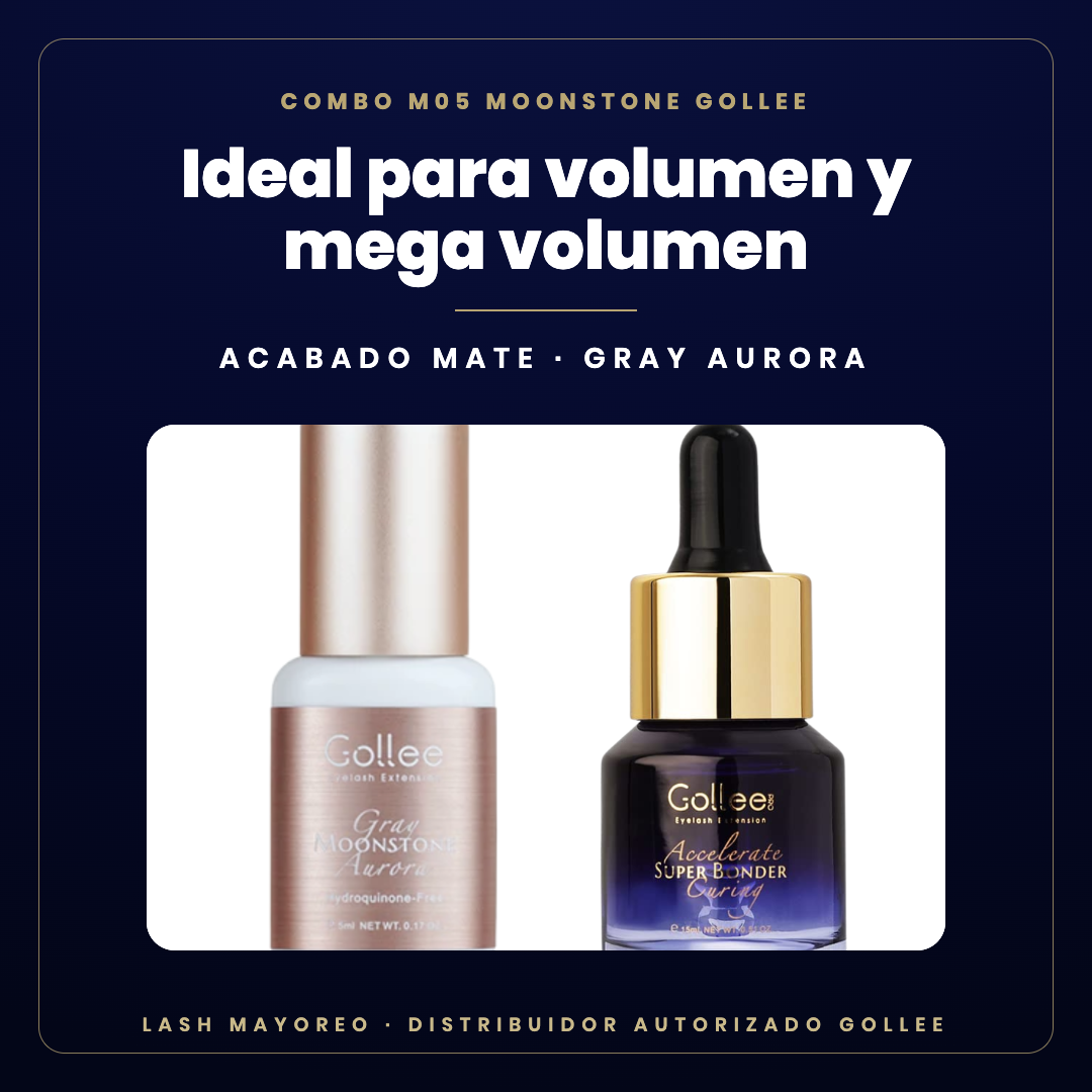 Combo M05 Moonstone + Súper Bonder Gollee — ideal para | Lash Mayoreo