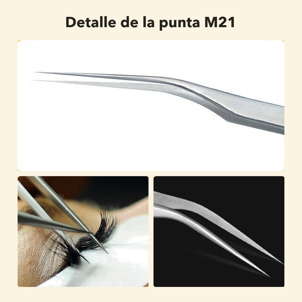 Pinza Aisladora para Extensiones de Pestañas Gollee M21 Phoenix | Lash Mayoreo