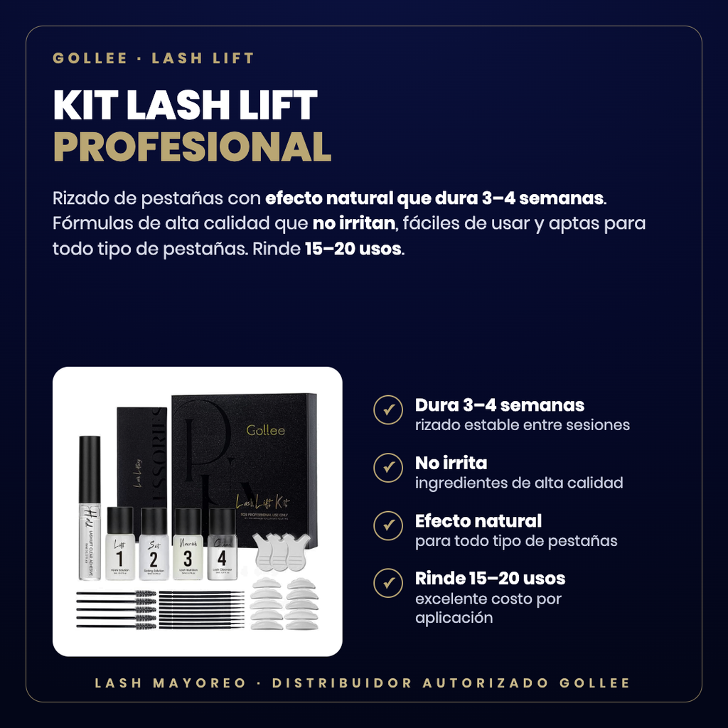 Kit Lash Lift profesional Gollee — descripción y beneficios | Lash Mayoreo