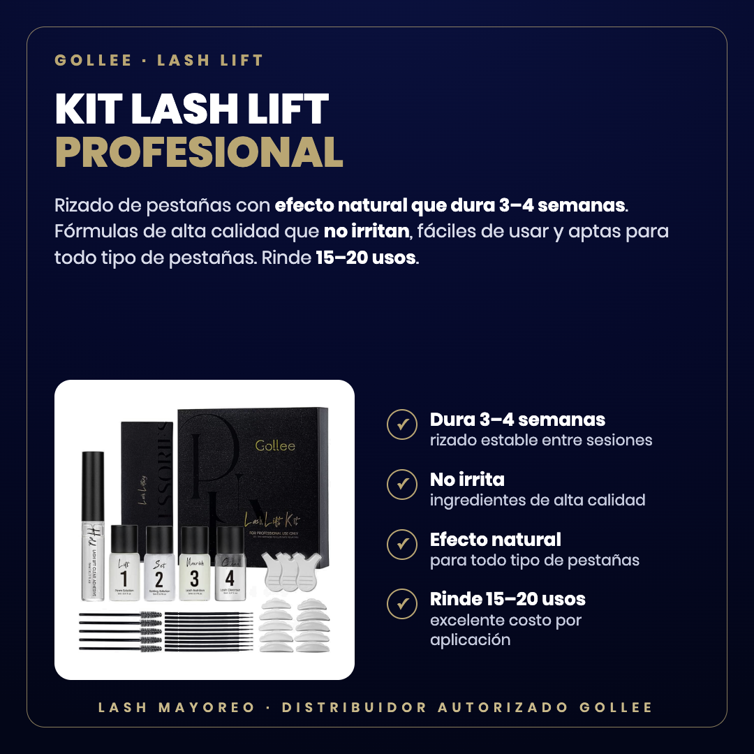 Kit Lash Lift profesional Gollee — descripción y beneficios | Lash Mayoreo