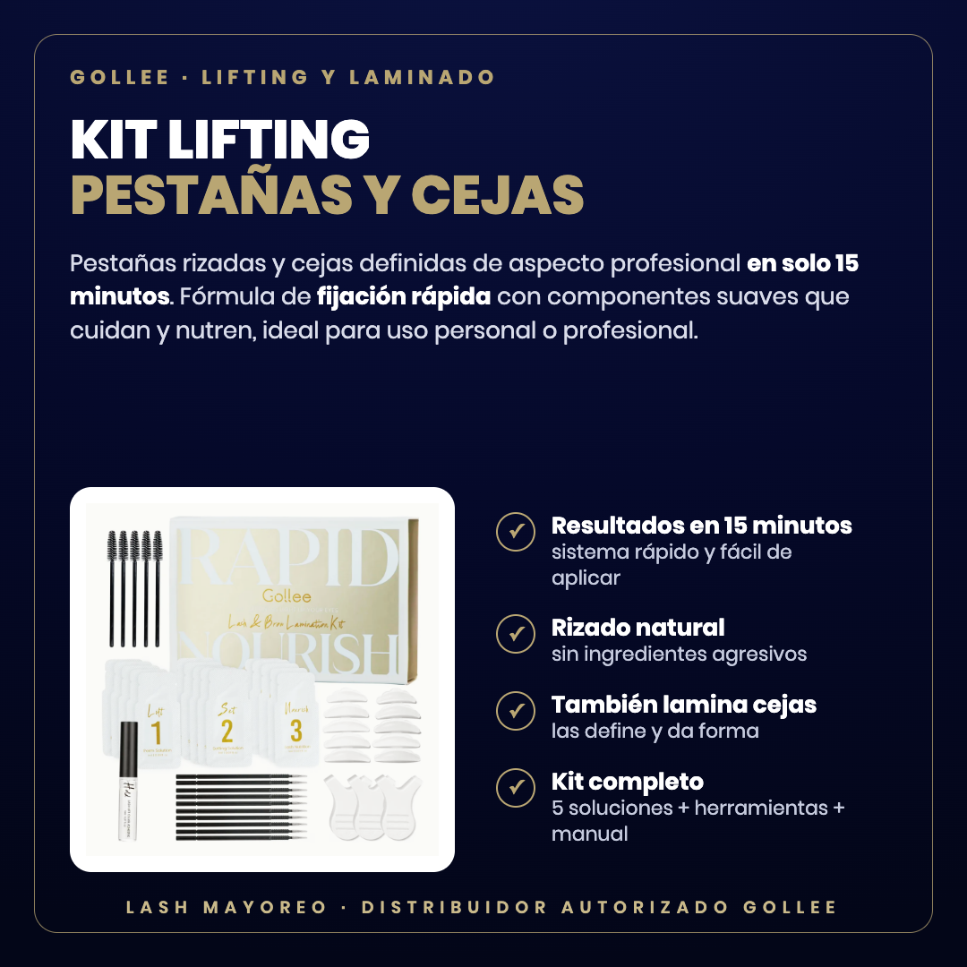 Kit Lifting pestañas y cejas Gollee — descripción y beneficios | Lash Mayoreo