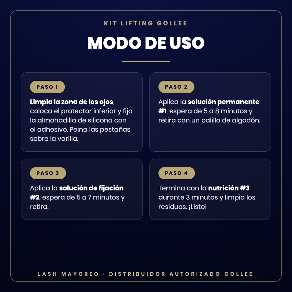 Kit Lifting pestañas y cejas Gollee — modo de uso | Lash Mayoreo