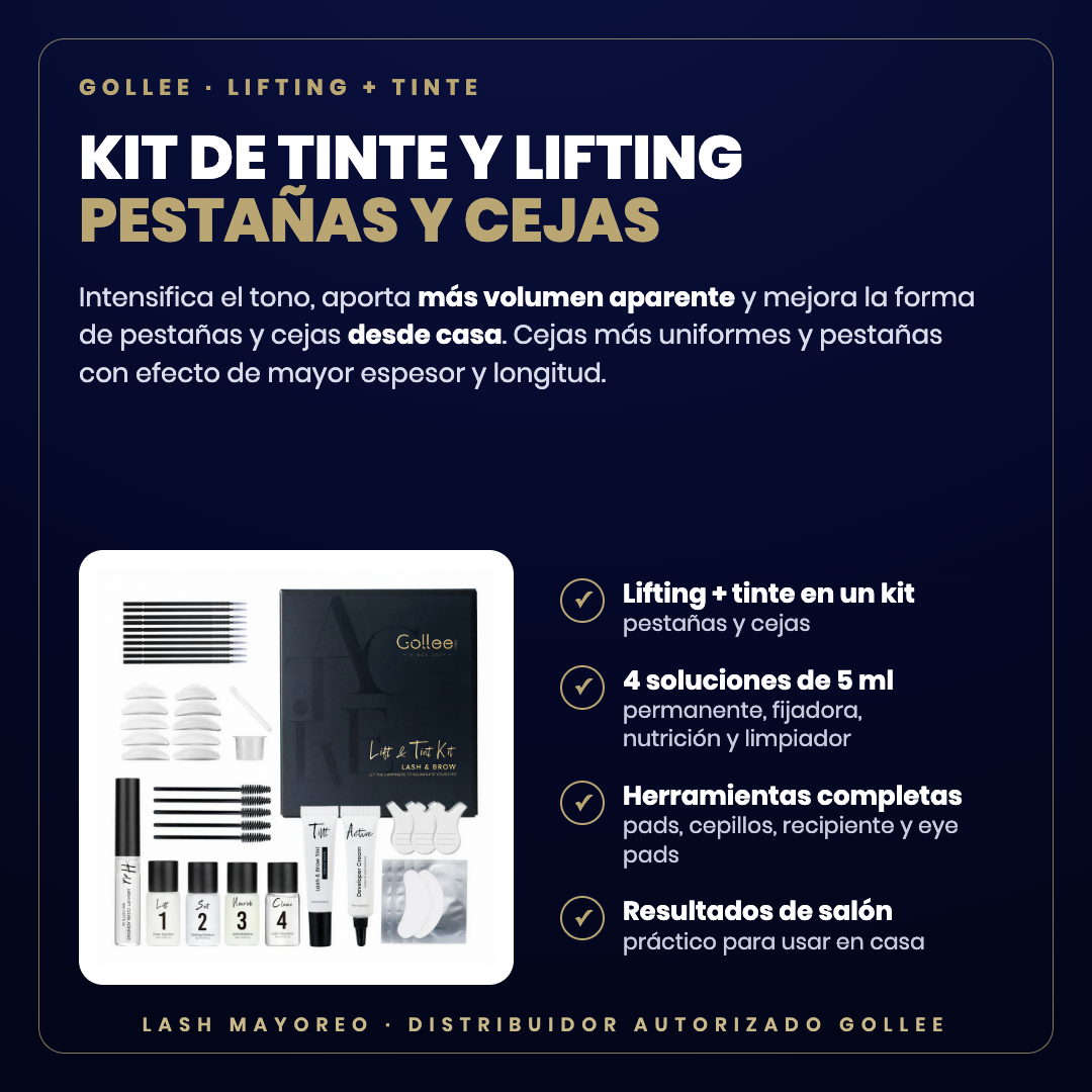 Kit de Tinte y Lifting Gollee — descripción y beneficios | Lash Mayoreo