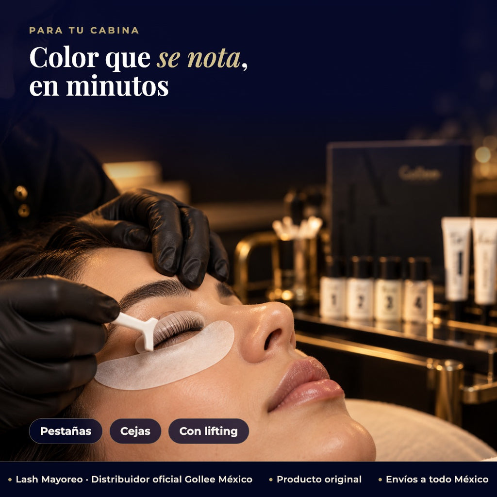 Tinte en Crema para Pestañas y Cejas Gollee Lash & Brow Tint Kit Negro — estudio | Lash Mayoreo
