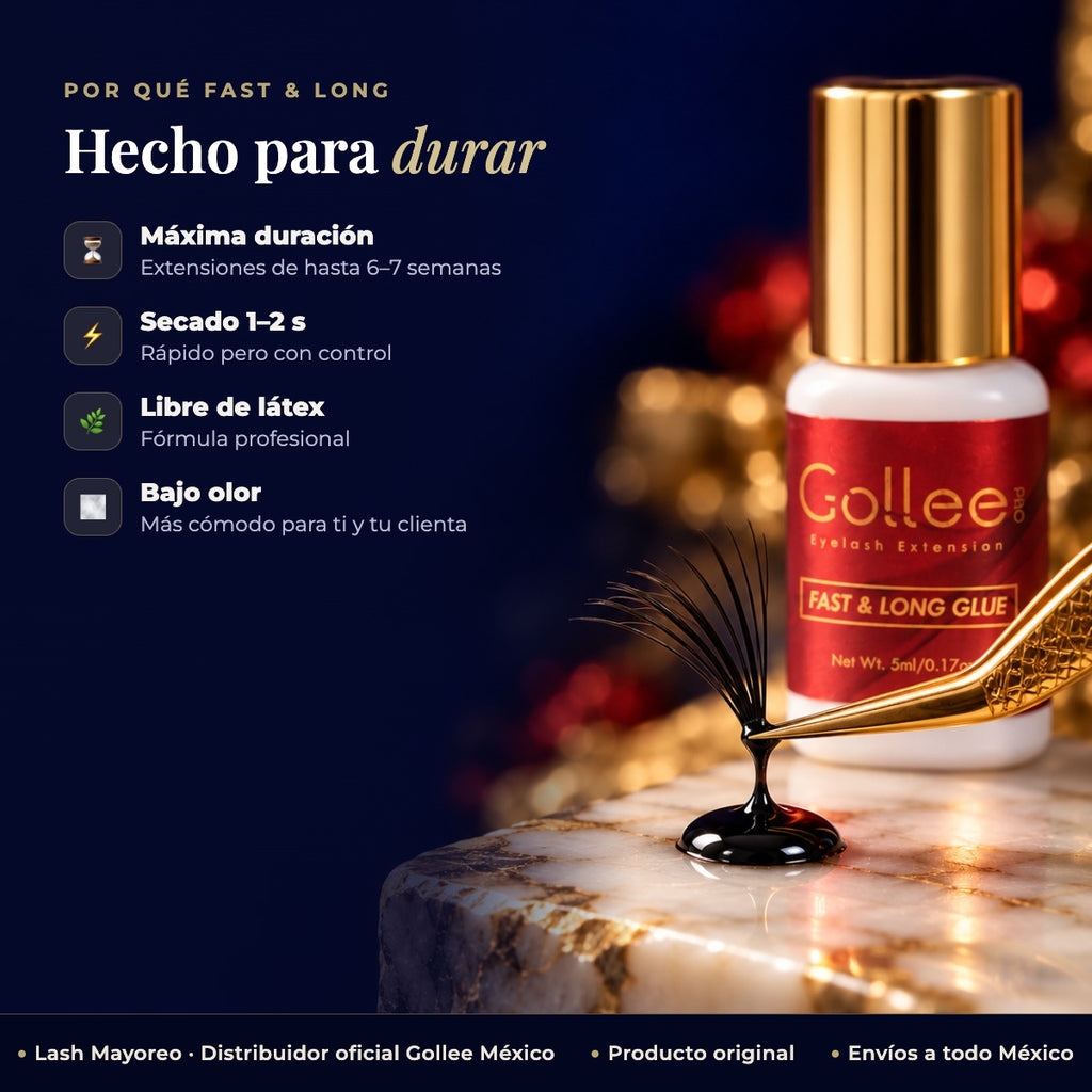Adhesivo Gollee Libre De Latex Para Extensiones De Pestañas Color Negro — beneficios | Lash Mayoreo