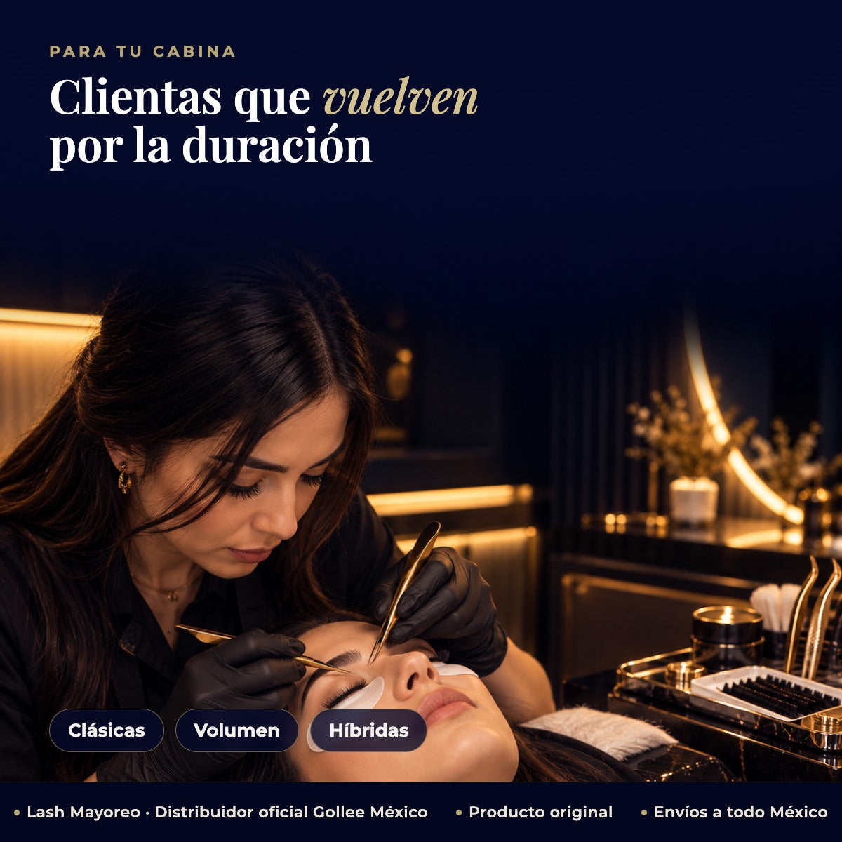 Adhesivo Gollee Libre De Latex Para Extensiones De Pestañas Color Negro — estudio | Lash Mayoreo