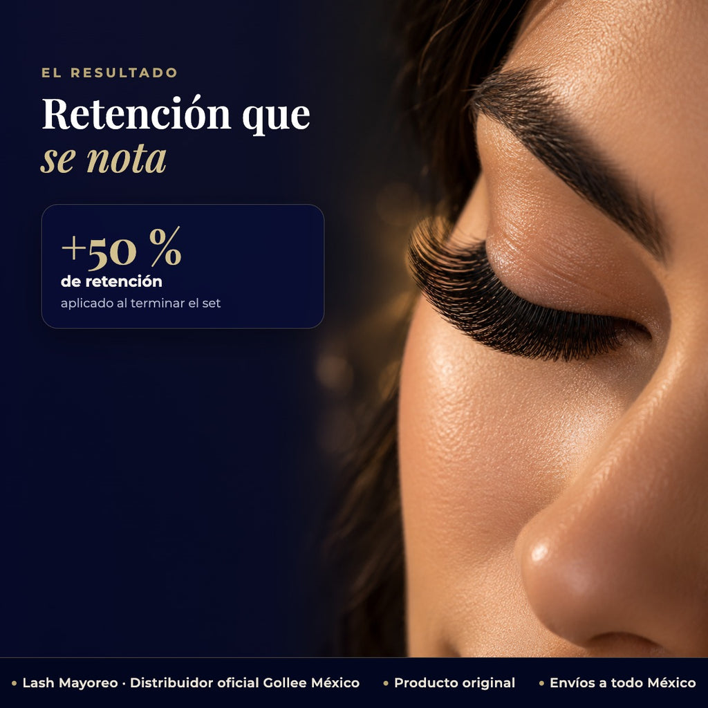 Súper Bonder Golle Mejora Retención Extensiones Pestañas — resultado | Lash Mayoreo