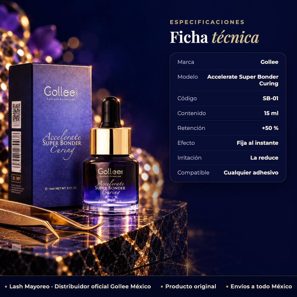Súper Bonder Golle Mejora Retención Extensiones Pestañas — ficha | Lash Mayoreo