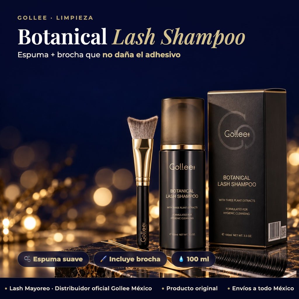 Lash Espuma Shampoo Limpiadora Extensiones Pestañas Gollee — hero | Lash Mayoreo