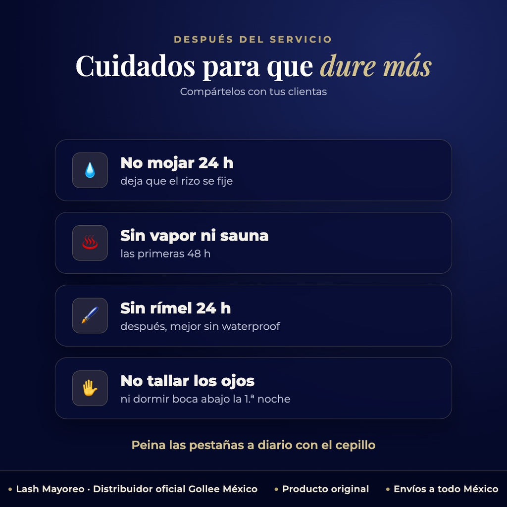 Kit Lash Lift Profesional GOLLEE — cuidados | Lash Mayoreo