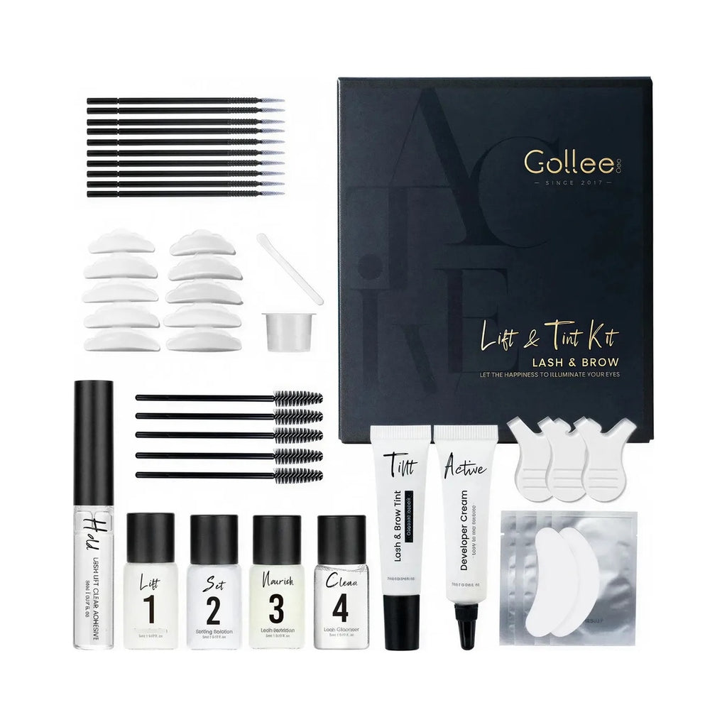 Kit de Tinte y Lifting para Pestañas y Cejas GOLLEE — portada blanca | Lash Mayoreo