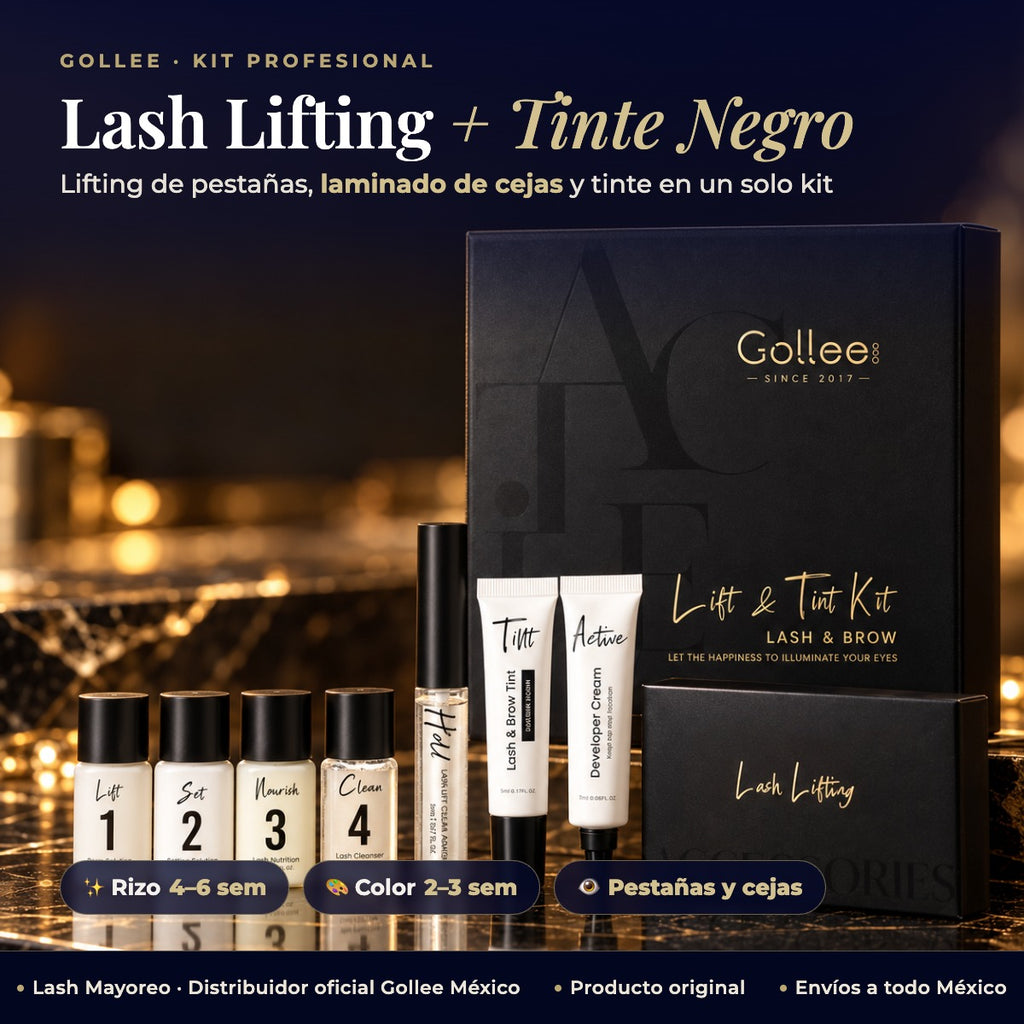 Kit de Tinte y Lifting para Pestañas y Cejas GOLLEE — hero | Lash Mayoreo