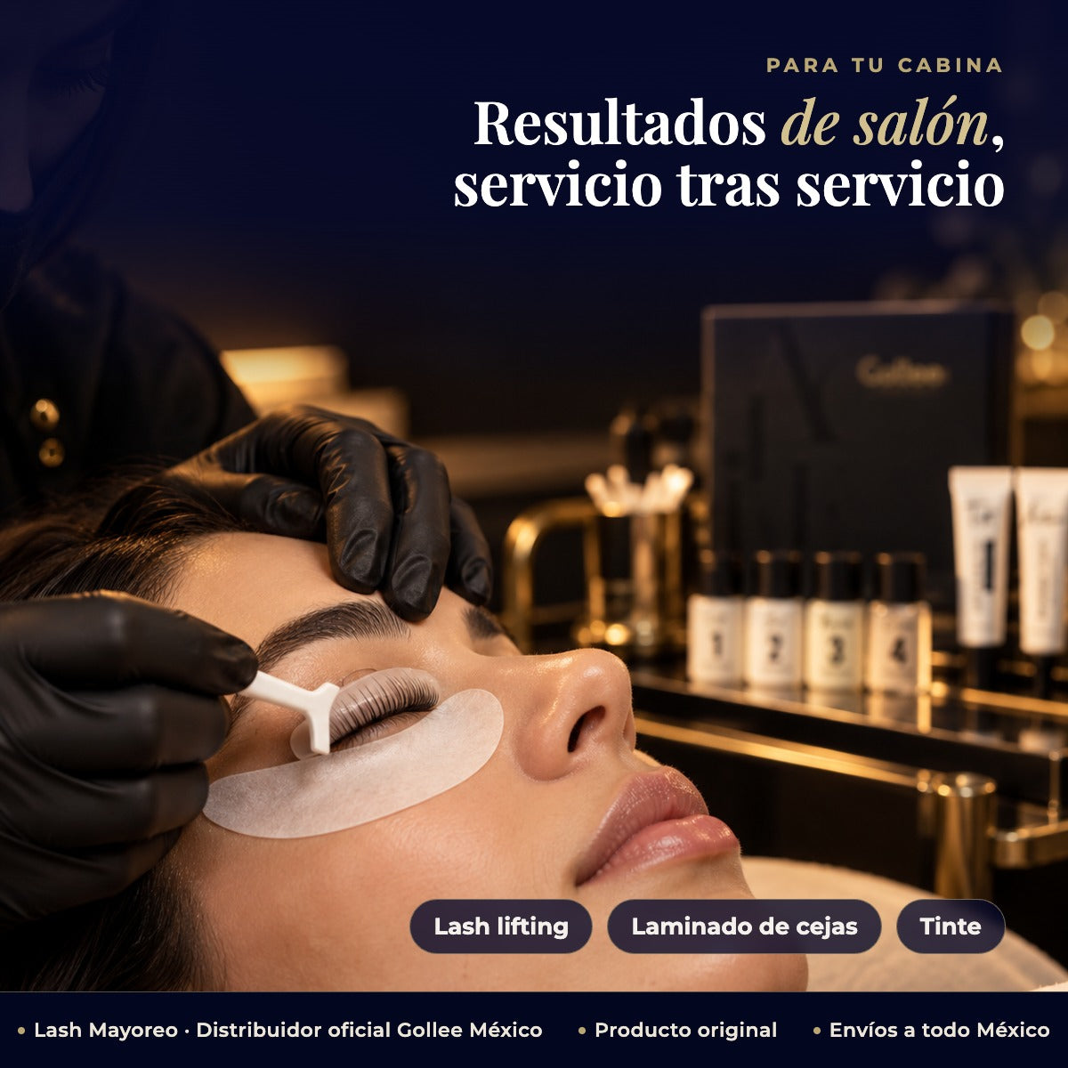 Kit de Tinte y Lifting para Pestañas y Cejas GOLLEE — estudio | Lash Mayoreo