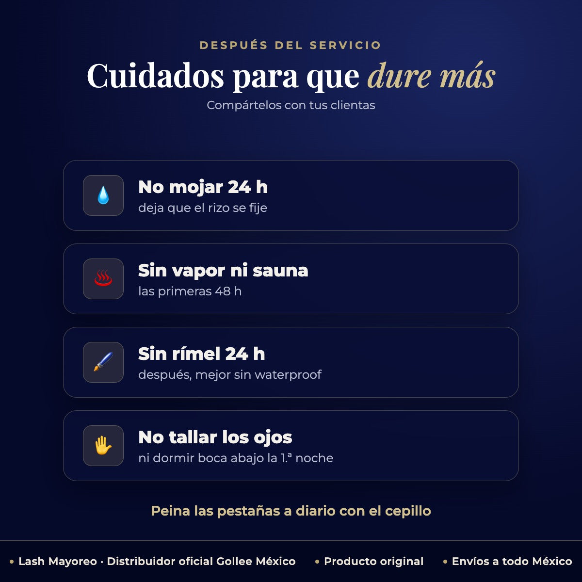 Kit de Tinte y Lifting para Pestañas y Cejas GOLLEE — cuidados | Lash Mayoreo