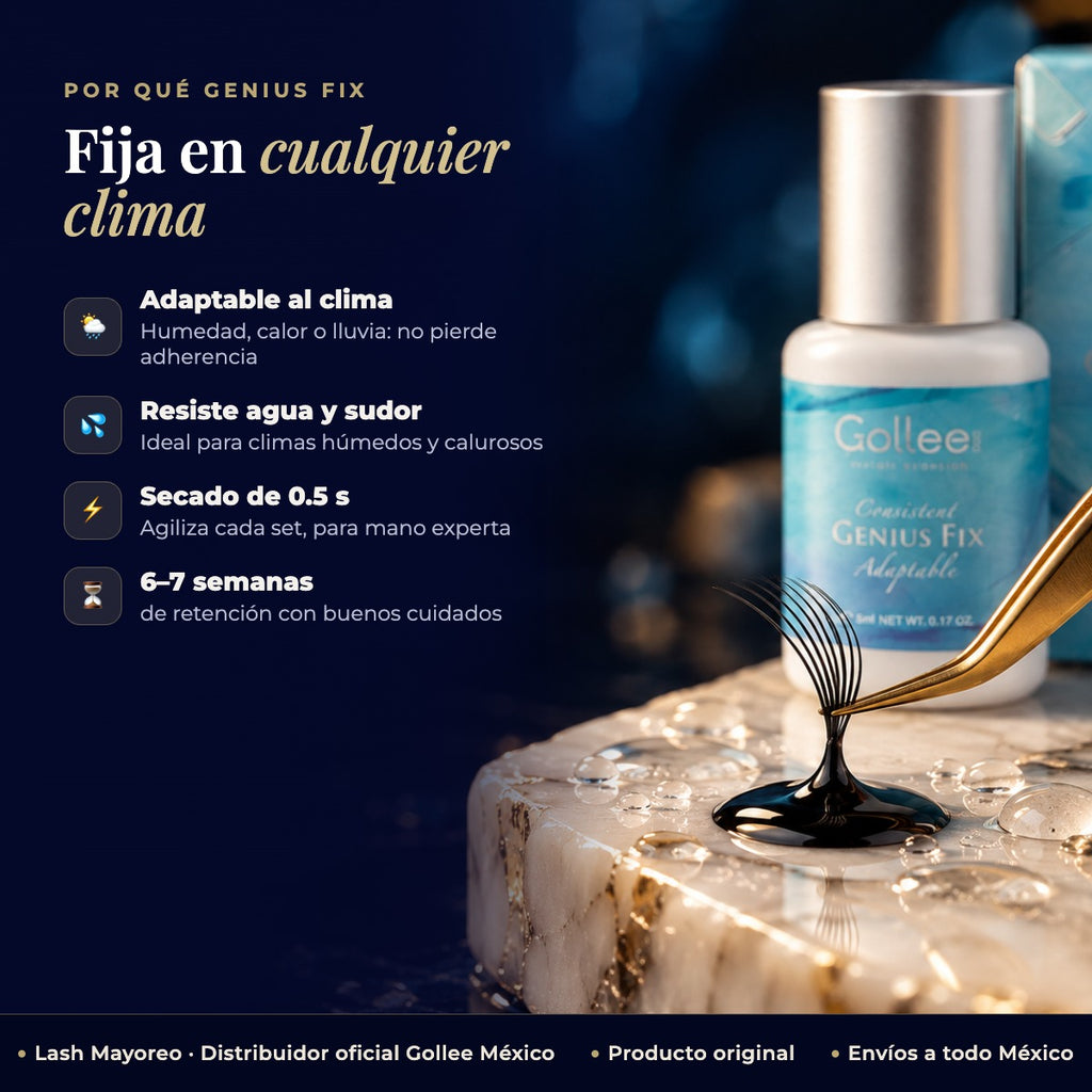 Adhesivo Pegamento Gollee Fix Genius Para Pestañas Mink Negro — beneficios | Lash Mayoreo