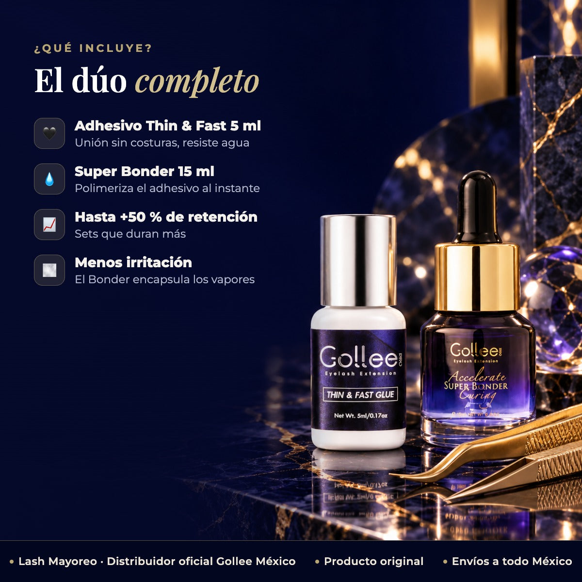 Adhesivo Thin & Fast Y Super Bonder — beneficios | Lash Mayoreo