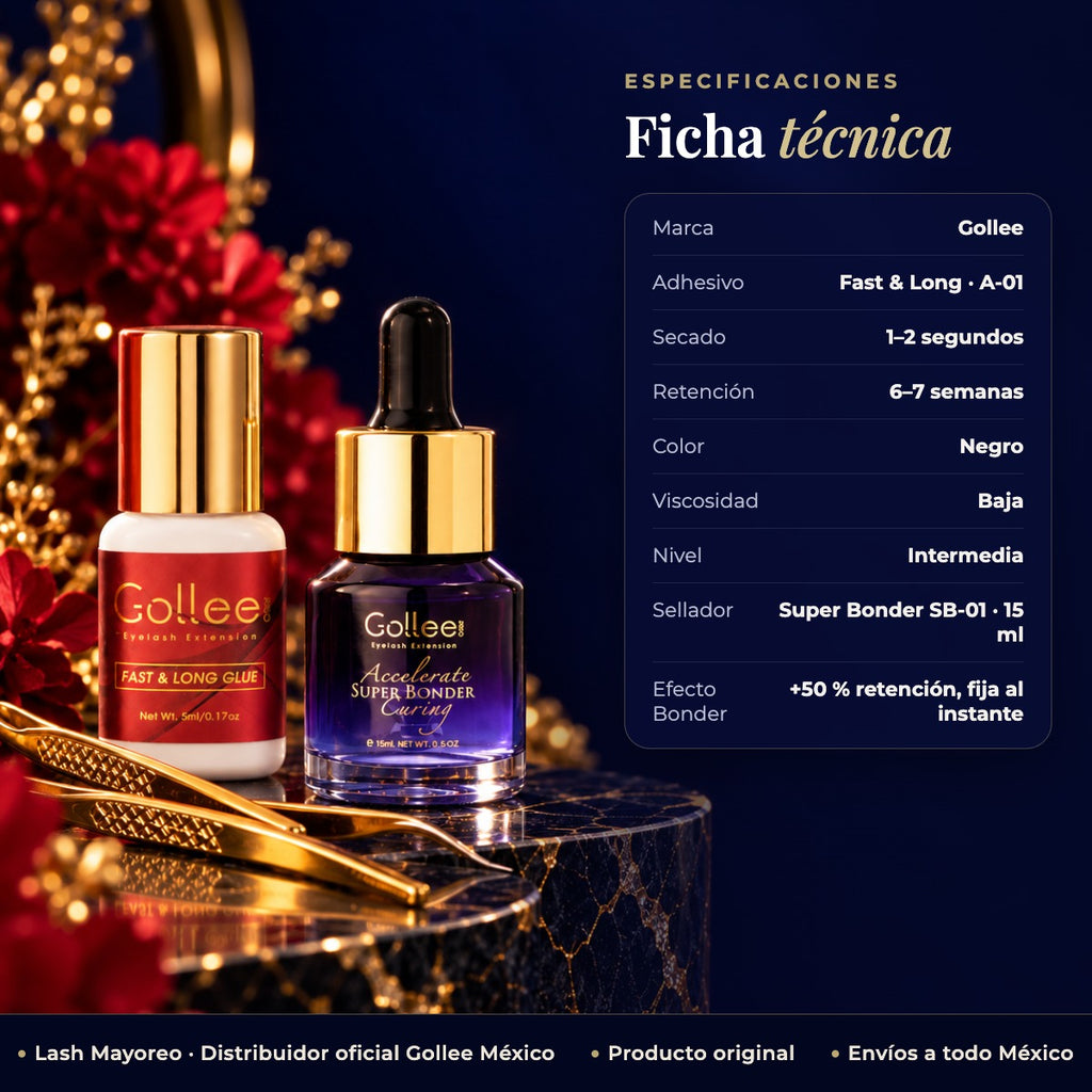 Adhesivo Fast & Long Y Super Bonder – Extensiones de Pestañas — ficha | Lash Mayoreo