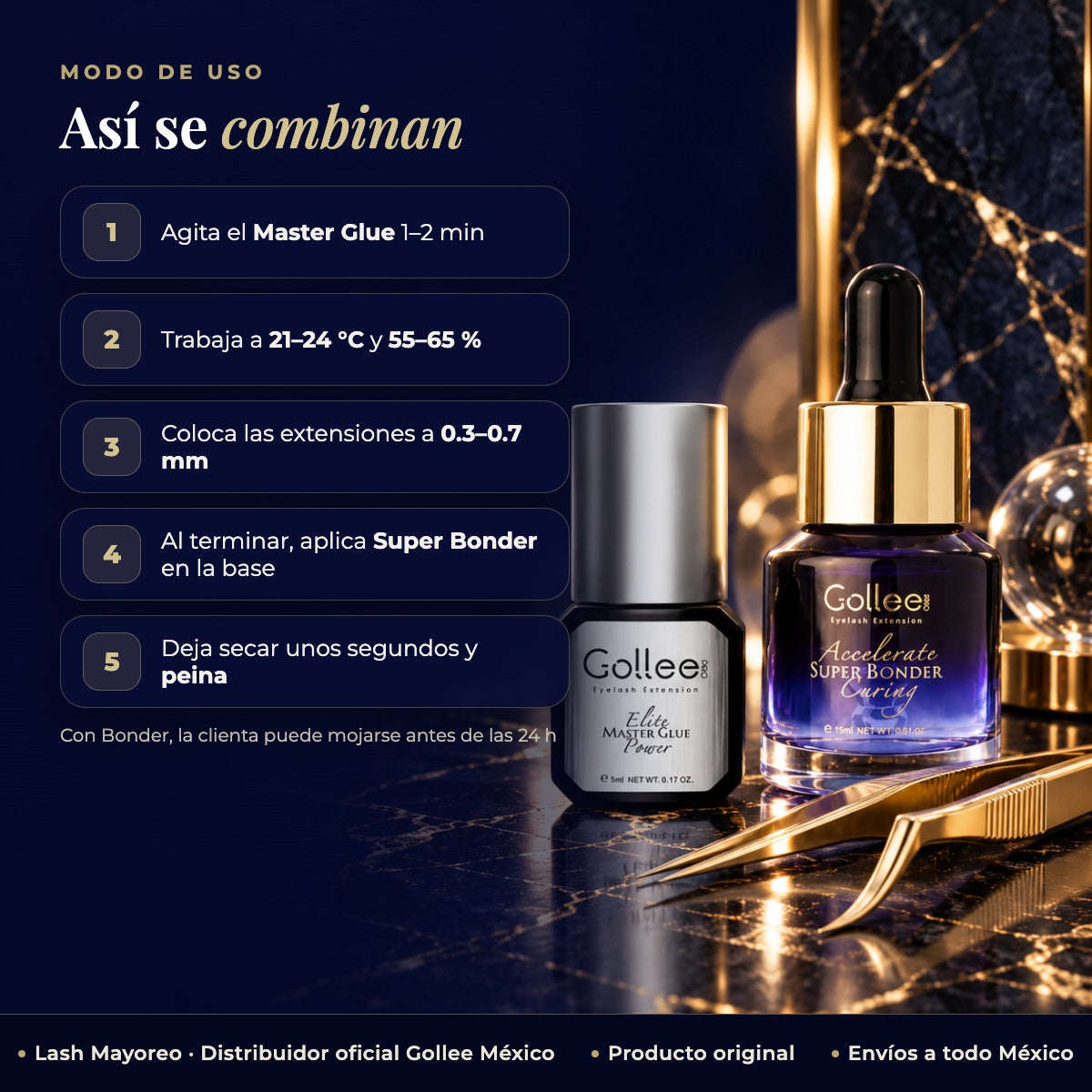 Adhesivo Master Elite Y Super Bonder – Extensiones de Pestañas — modo de uso | Lash Mayoreo