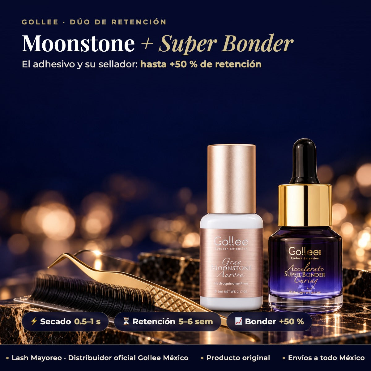 Adhesivo Moonstone Y Super Bonder — hero | Lash Mayoreo