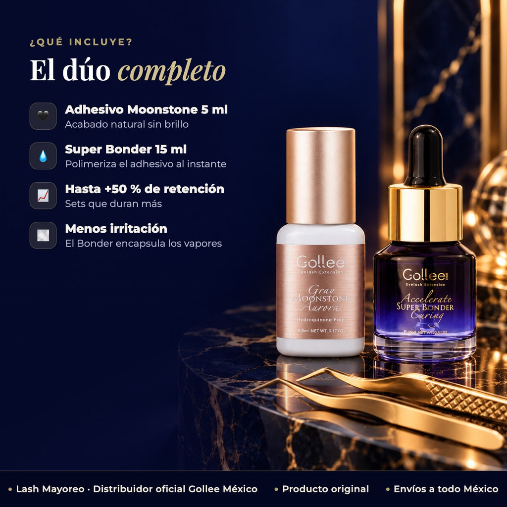 Adhesivo Moonstone Y Super Bonder — beneficios | Lash Mayoreo