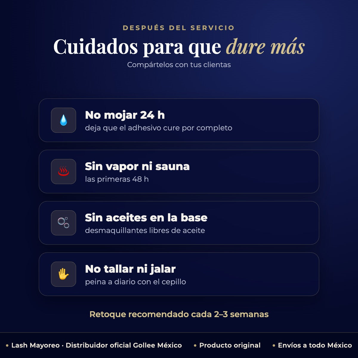 Adhesivo Moonstone Y Super Bonder — cuidados | Lash Mayoreo