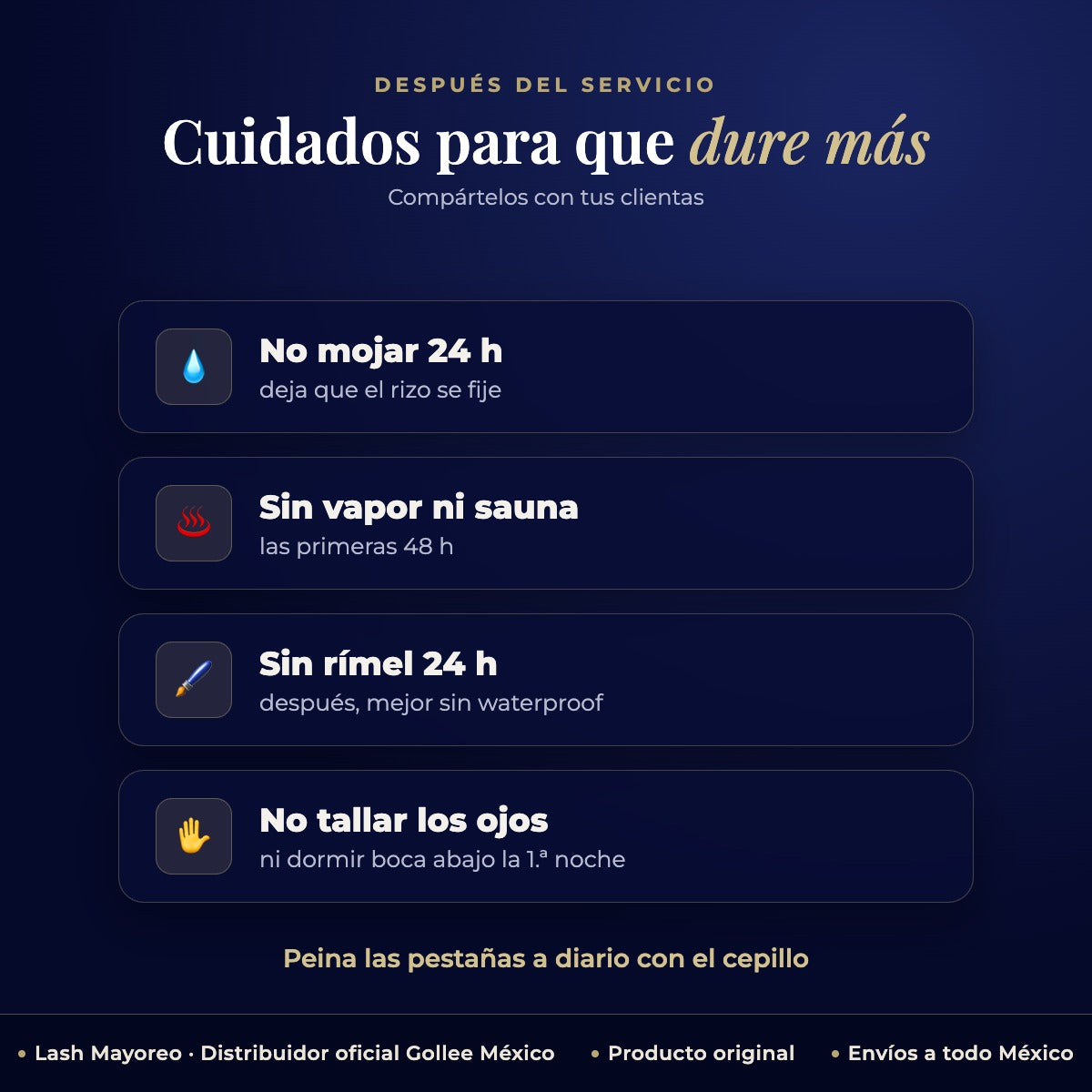 Bálsamo Glue para lifting de pestañas Gollee — cuidados | Lash Mayoreo