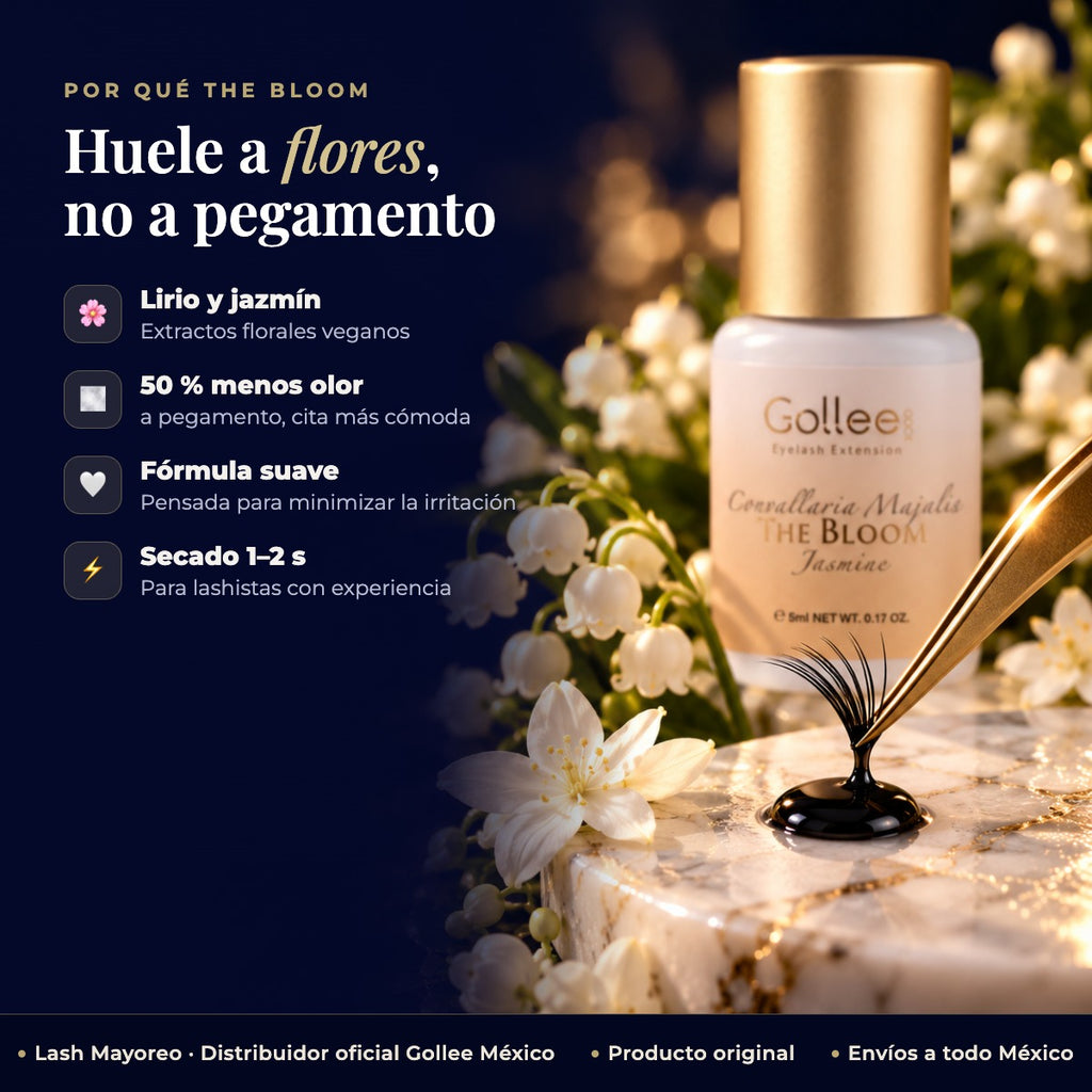 Pegamento para Pestañas Gollee A-03 The Bloom – Aroma Floral — beneficios | Lash Mayoreo