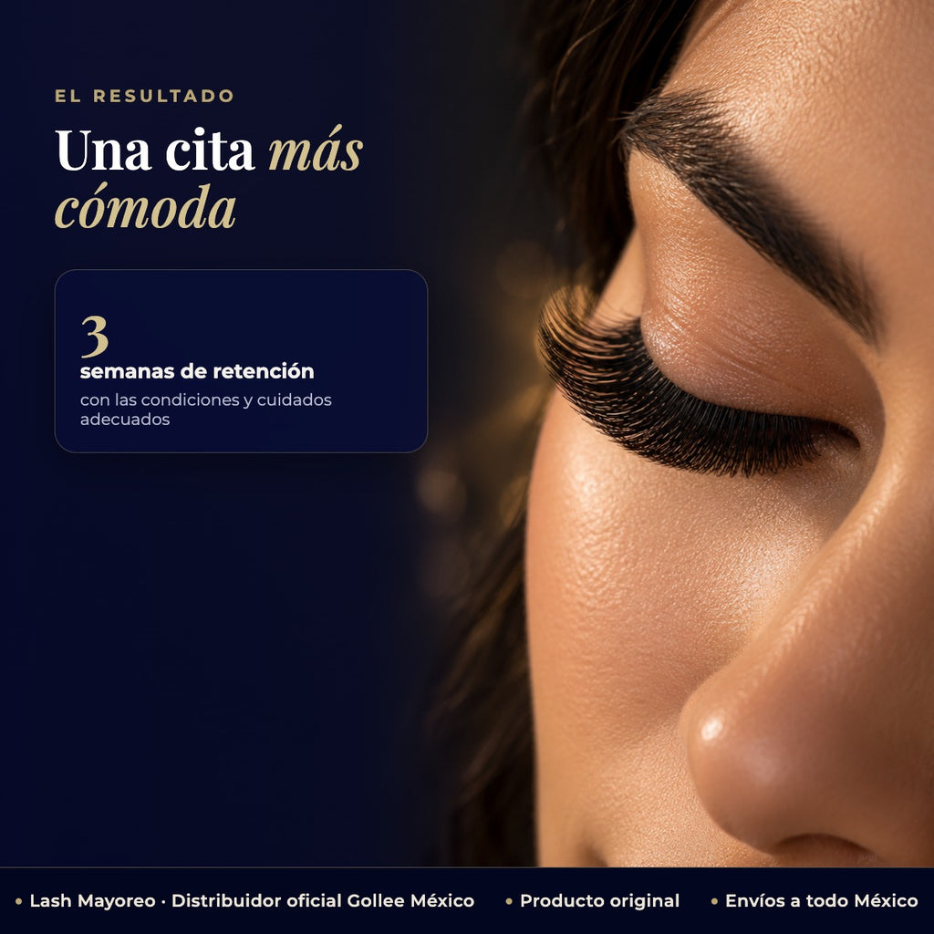 Pegamento para Pestañas Gollee A-03 The Bloom – Aroma Floral — resultado | Lash Mayoreo