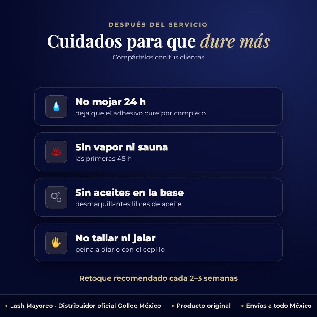 Pegamento para Pestañas Gollee A-03 The Bloom – Aroma Floral — cuidados | Lash Mayoreo