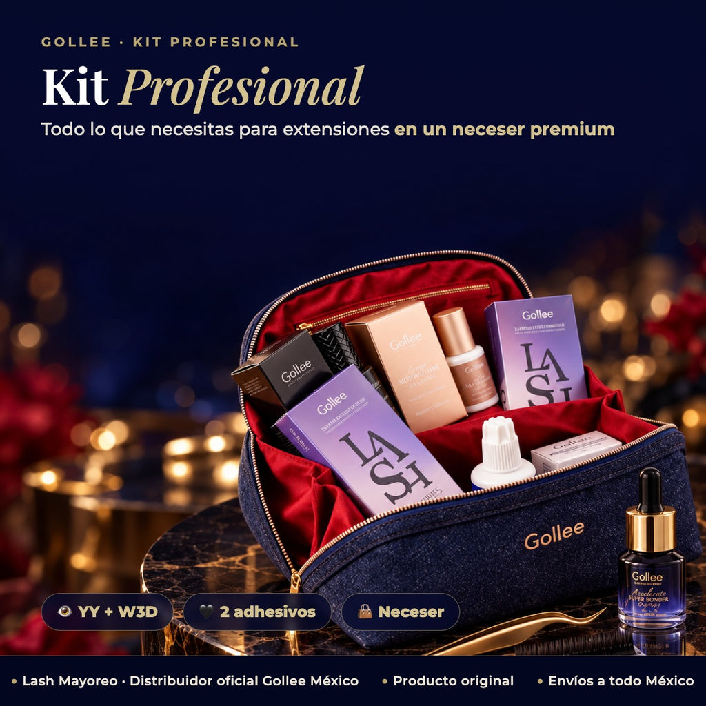 Kit Profesional Gollee Extensiones De Pestañas Yy 3d Pinzas — hero | Lash Mayoreo