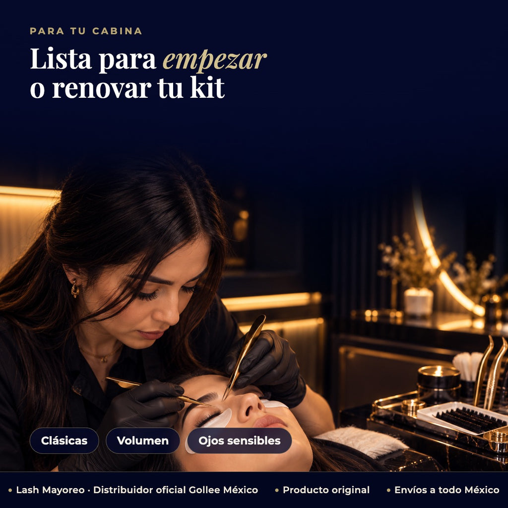 Kit Profesional Gollee Extensiones De Pestañas Yy 3d Pinzas — estudio | Lash Mayoreo