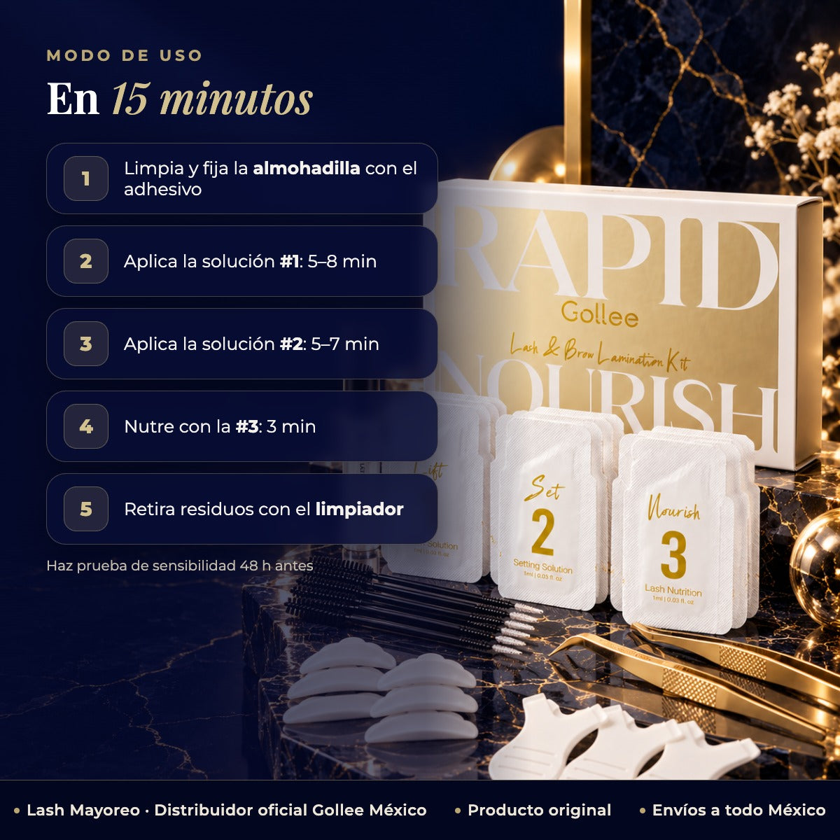 Kit Lifting Tinta De Pestañas Y Ceja Gollee Rapida Fijacion — modo de uso | Lash Mayoreo