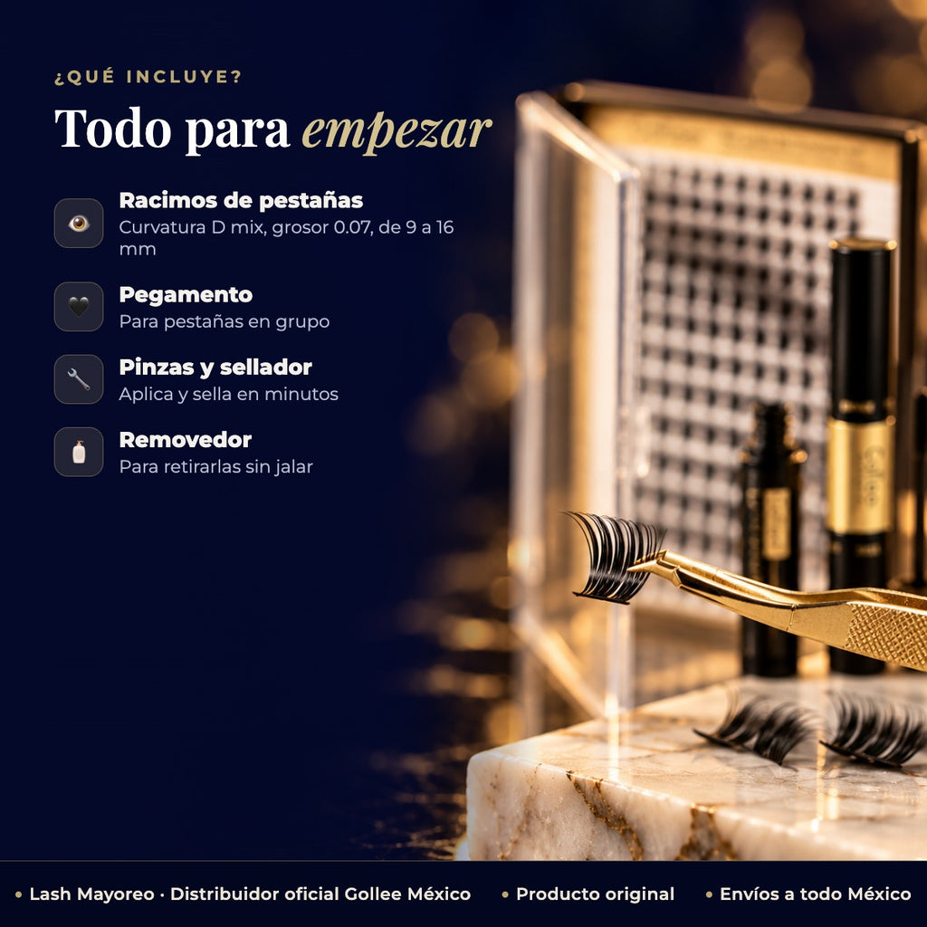 Pestañas Diy Golle Lash Extension Kit — beneficios | Lash Mayoreo
