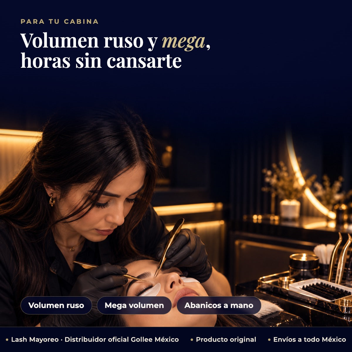 Pinza de Volumen para Extensiones de Pestañas Gollee M41 Fairy Finger 45° — estudio | Lash Mayoreo