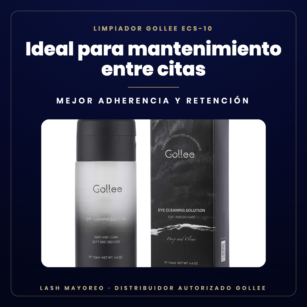 Limpiador profesional ECS-10 135 ml Gollee — ideal para mantenimiento | Lash Mayoreo