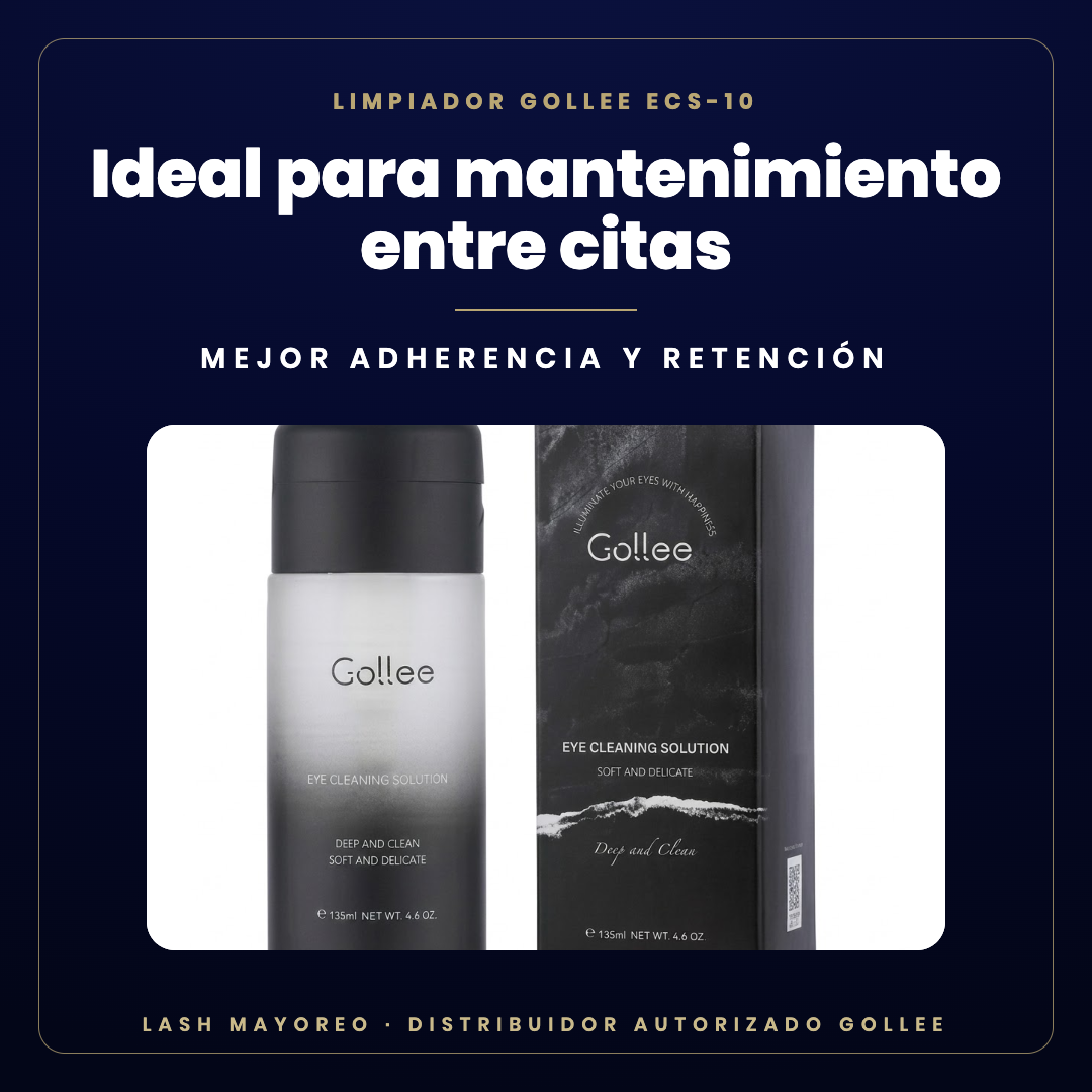 Limpiador profesional ECS-10 135 ml Gollee — ideal para mantenimiento | Lash Mayoreo